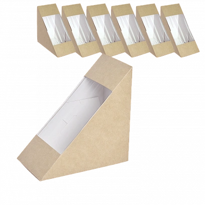 "DoECO" Sandwich - контейнер для сэндвичей 70мм - 50шт (10уп*кор) 