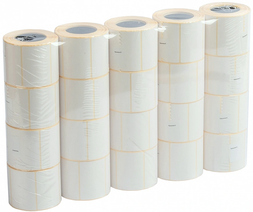 Термоэтикетка 58х40мм - 8рул - 600 этикеток (8уп*кор)