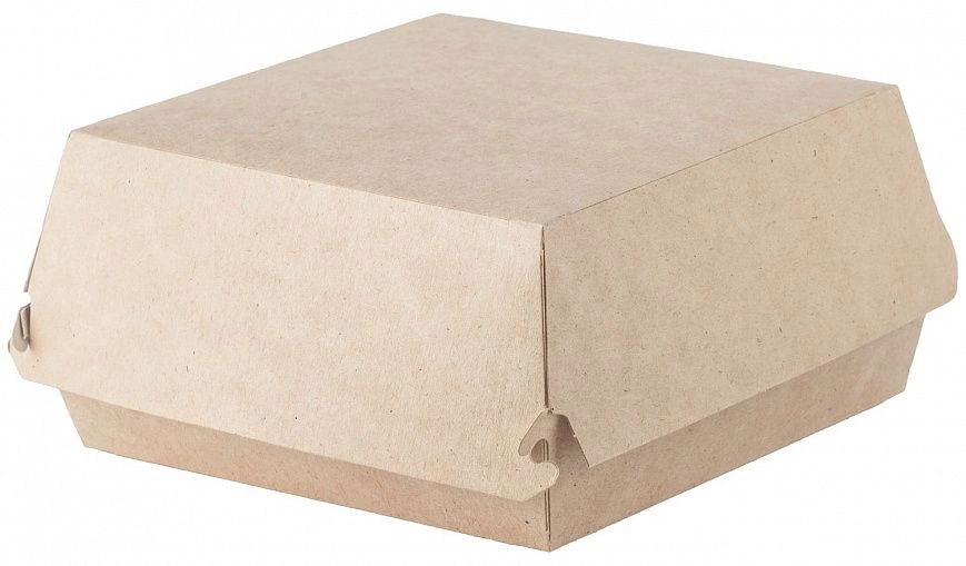 Коробка для бургера крафт - XL 120х120х120 (150шт)