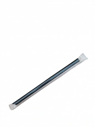 Трубочки в инд. п/э уп. с косой отсечкой 12х240мм - 250шт черные (5уп*кор) Трубочки в инд. п/э уп. с косой отсечкой 12х240мм - 250шт черные (5уп*кор)