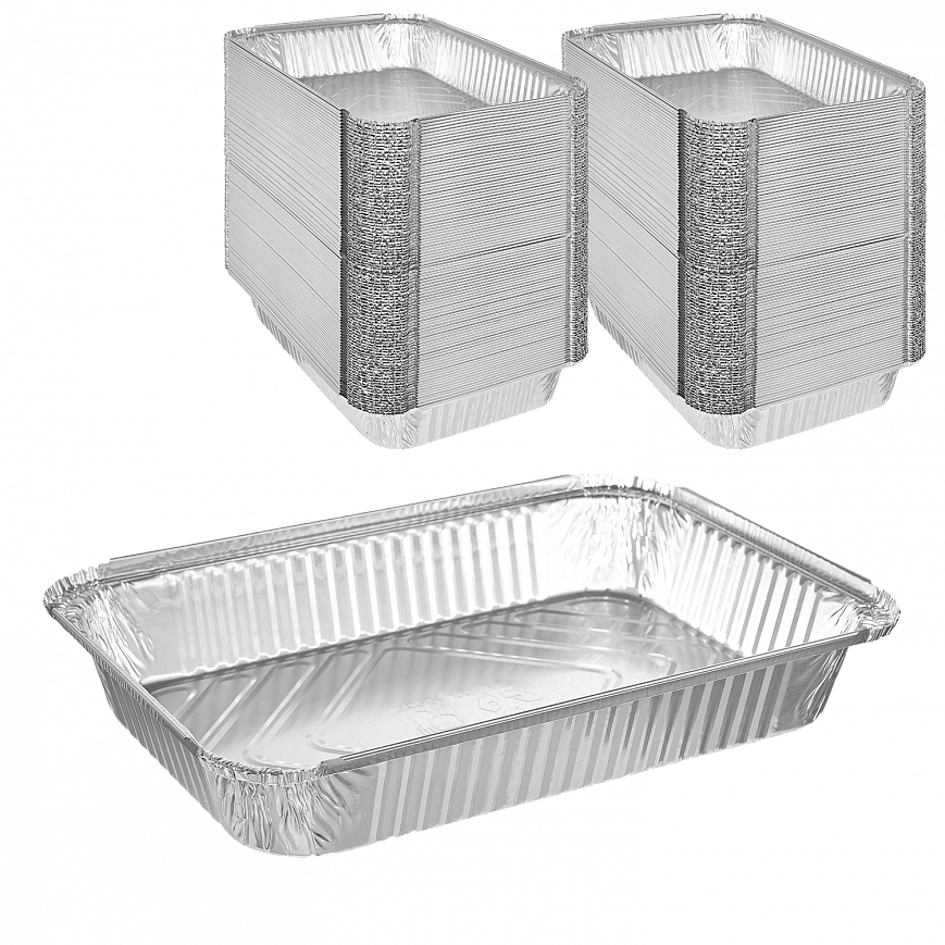R2 Алюминиевый контейнер 2300мл - 50шт | 323х216х47 (6уп*кор) 