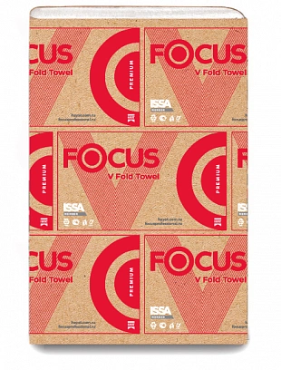 Бумажные полотенца V-сложения 2сл 200л "Focus" /23*20,5см/ (15шт) 