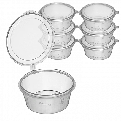 С 50 Соусник 50мл - 80шт круглый с крышкой PP (15уп*кор) ВЗЛП