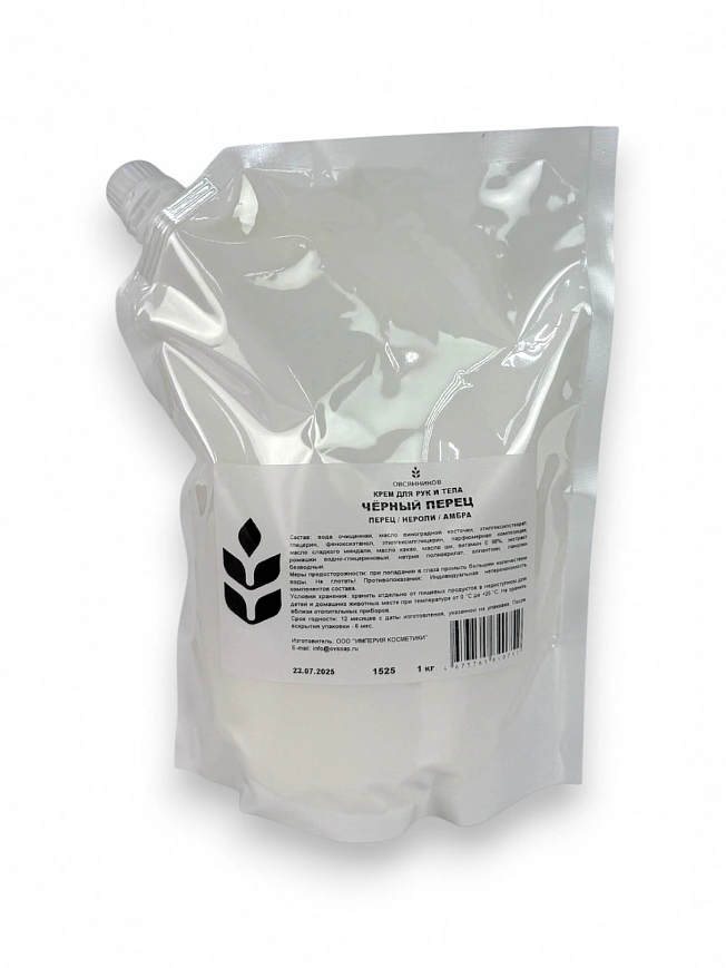 Овсянников Крем для тела и рук 1л, черный перец | амбра