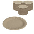DE Eco PLATE  230 тарелка круглая картонная крафт 230 - 100шт (8уп*кор) 