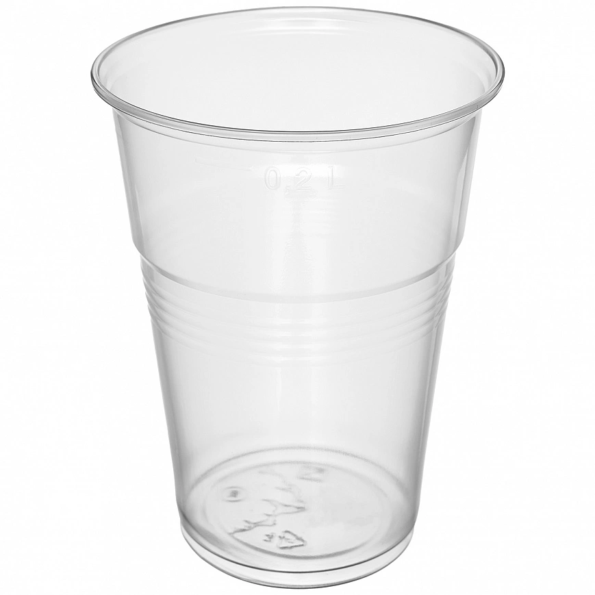 Стакан 200мл - 100шт пластиковый плотный (30уп*кор) PP 