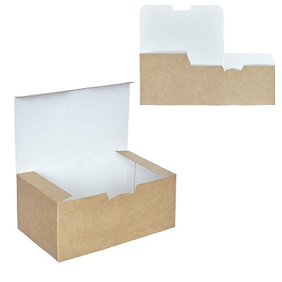 DE Fast Food Box коробка крафт L - 50шт (10уп*кор)
