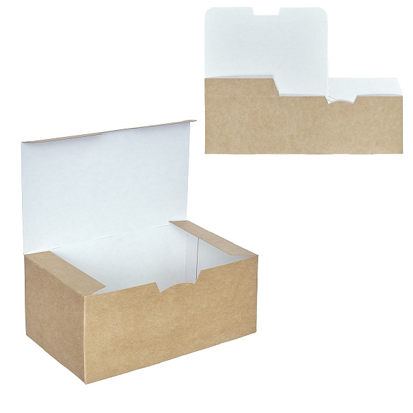 DE Fast Food Box коробка крафт L - 50шт (10уп*кор)