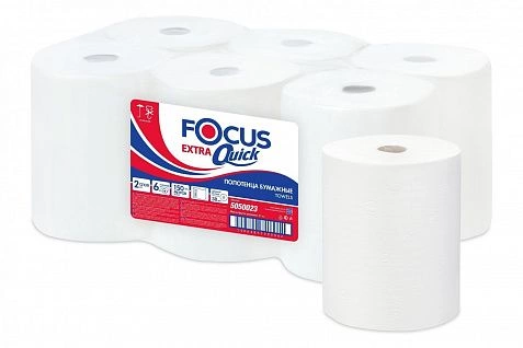 Бумажные полотенца в рулоне 2сл 150м "Focus" /втулка 38мм/ (6шт) 5050023 