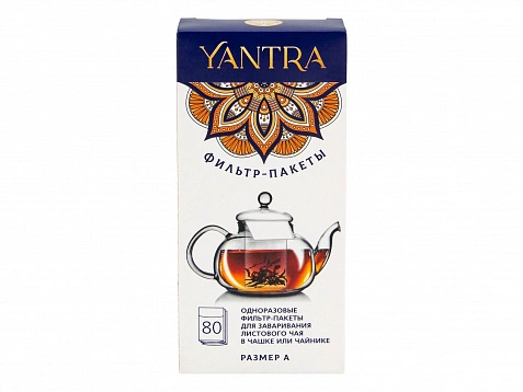 Фильтр-пакет для Чая 80шт в упак YANTRA (12уп в кор)