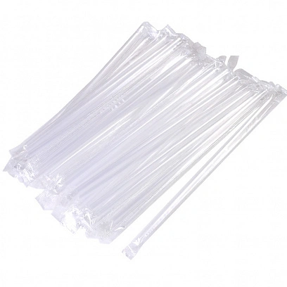 Трубочки в инд. п/э уп.  8х240мм - 250шт прозрачные (16уп*кор) Трубочки в инд. п/э уп.  8х240мм - 250шт прозрачные (16уп*кор)