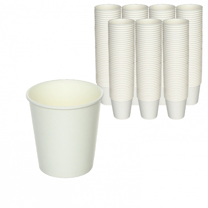 Стакан 1сл белый 100мл - 60шт бумажный (42уп*кор) 