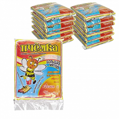 Тряпка для пола Пчелка 75х100 (20шт*кор)