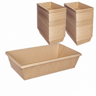 Коробка 1EA OneClick  800мл Контейнер Крафт [300шт]