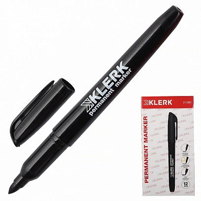 Маркер перманентный черный - 3мм Klerk Day (10шт*кор) 