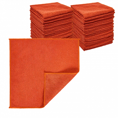 Микрофибра 30х30 - оверлок Красная 220гр (100шт*кор)