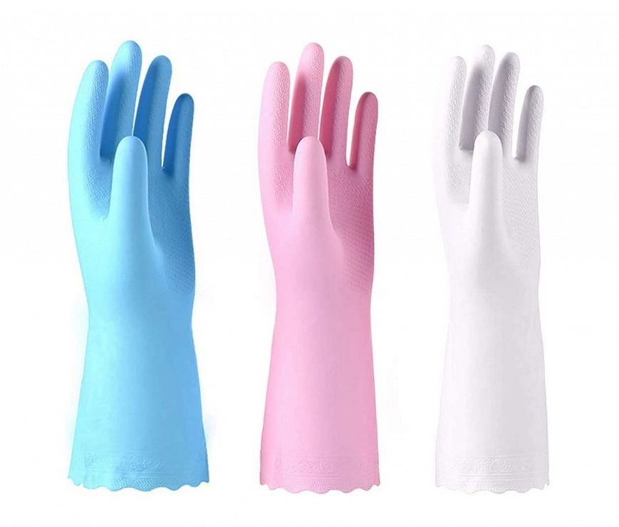 Перчатки Виниловые прочные 3 цвета "Libry" - L