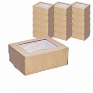 Коробка 1EA OneBox коробка с окном  350мл [600шт] 80х100х40 