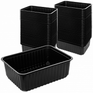 Лайт 179х132 Контейнер черный 1000мл - 50шт прямоугольный (10уп*кор)