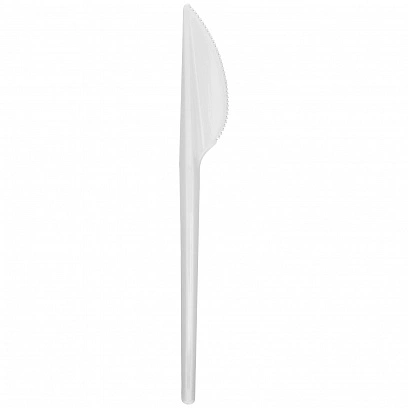 Белый нож пластиковый 100шт (25шт-уп)
