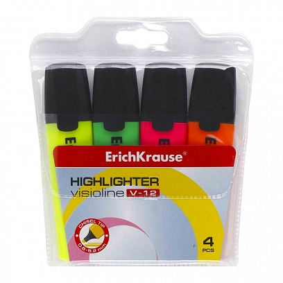 Набор текстовыделителей 4 цвета Erich Krause 