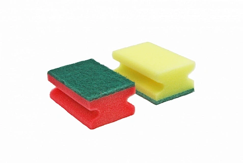 Губка пл.500 Ассорти ST с Зеленым с абразивом Фреза /85х64х42/ (243шт в кор) 