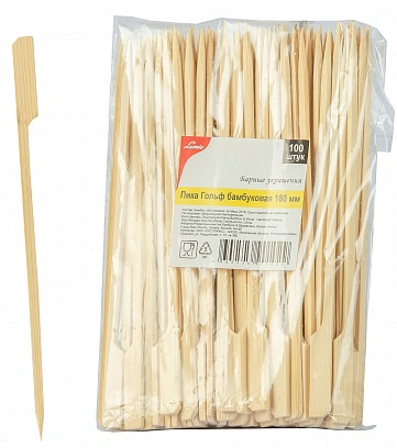 Пика Гольф 18см - 100шт для канапе, бамбук (40уп*кор)