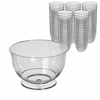 Кристалл Креманка пластикова на ножке 200мл - [192шт] 