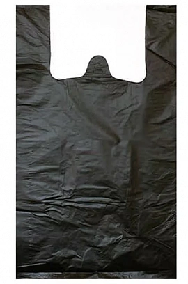 Пакет Майка 28х50 - 500шт черный б/н (4уп*кор) 