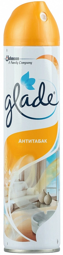 Освежитель воздуха "Glade" 300мл Антитабак (12шт в упак)