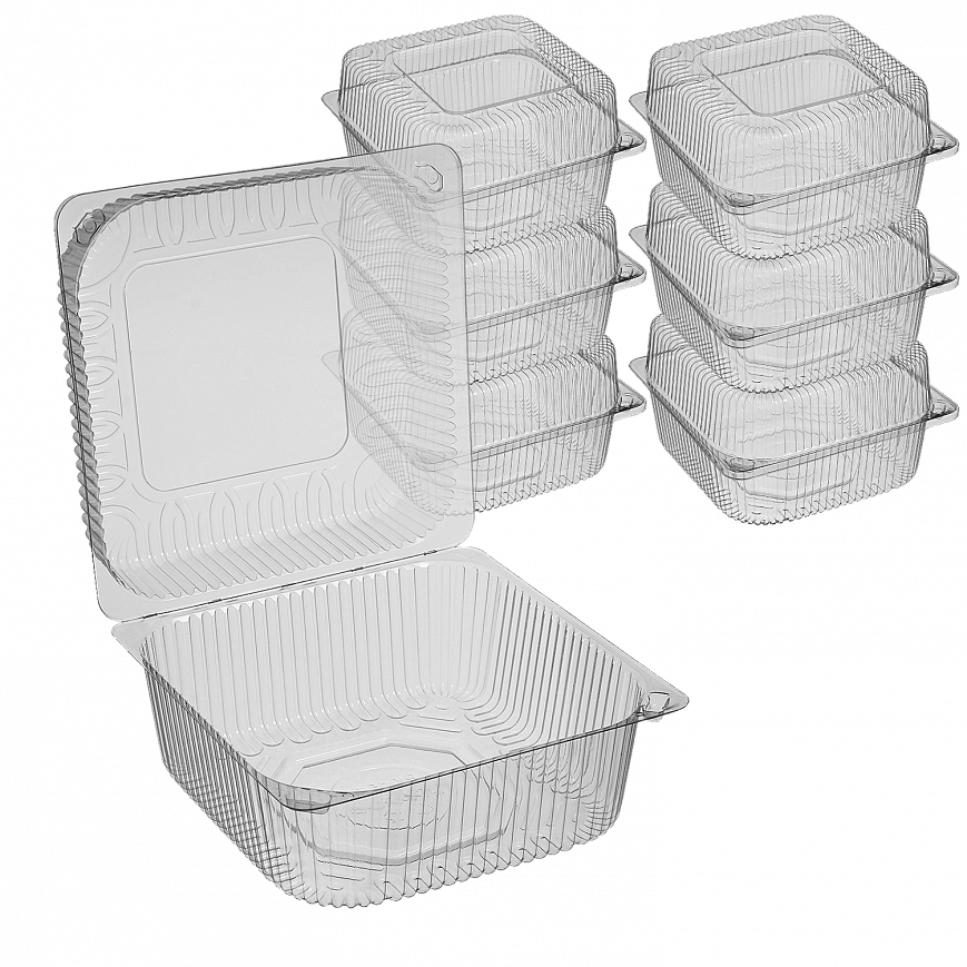 РК 15 Контейнер с крышкой 1200мл - [660шт] квадратный 150х150х80 