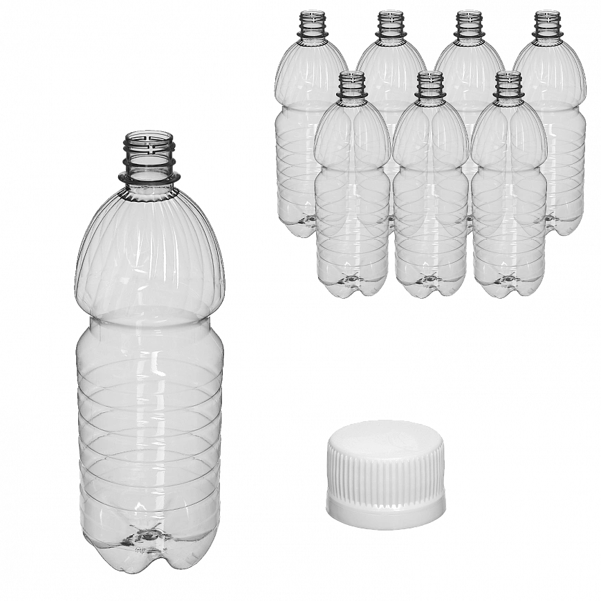 Бутылка + крышка 1000мл - [72шт] Пиво PET 