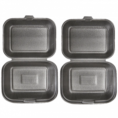 Ланч бокс Мини черный - [100шт] вспененный 195х150х70