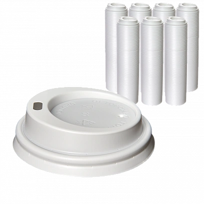 Крышка с отверстием 62мм (100мл) Белая 100шт в упак Протэк (10уп в кор)