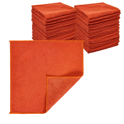 Микрофибра 30х30 - оверлок Красная 220гр (100шт*кор)