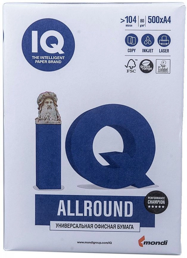Бумага B IQ Allround /500л/ (5шт-уп)