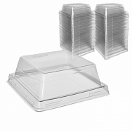 Коробка 1EA OneClick  550мл крышка Высокая квадратная 40мм [400шт] 