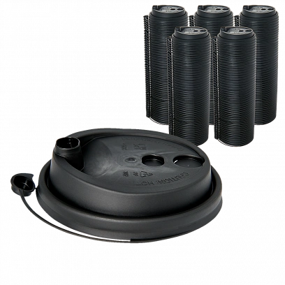 ВЗЛП Крышка 80мм - 50шт Черная матовая (20уп*кор)