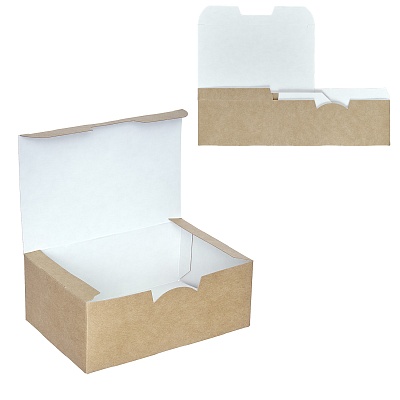 DE Fast Food Box коробка крафт S - 50шт (12уп*кор)