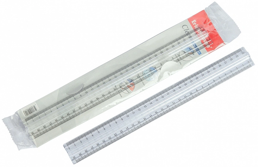 Линейка прозрачная с держателем 30см Erich Krause 