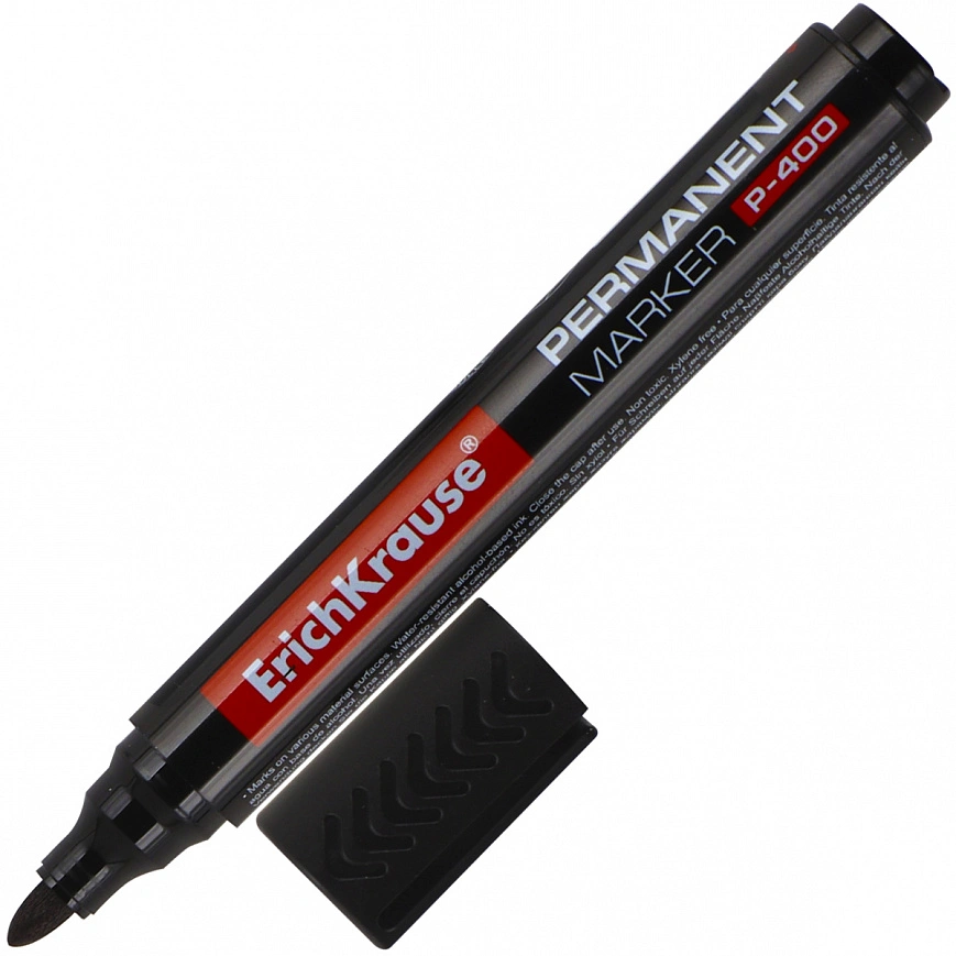 Erich Krause Маркер перманентный черный - 2мм P-400 (12шт*кор)