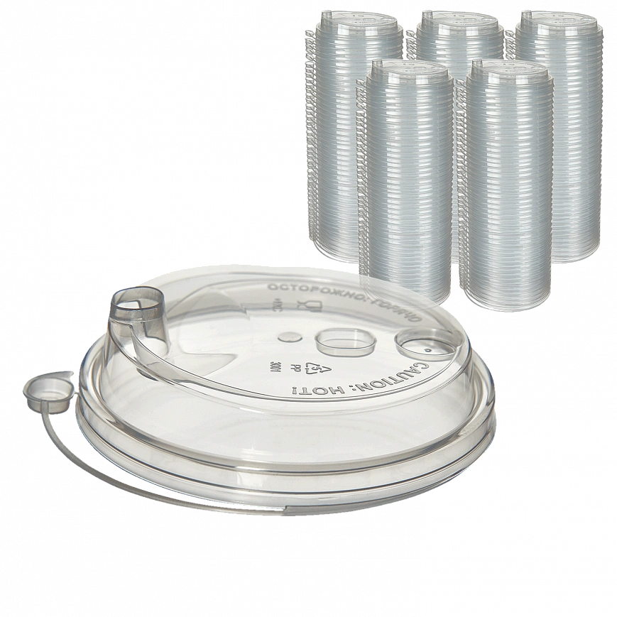 Крышка 90мм - 50шт Прозрачная глянцевая (20уп*кор) ВЗЛП