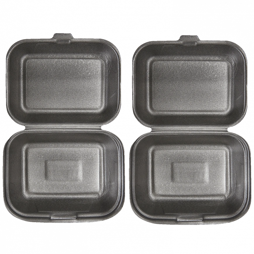 Ланч бокс Мини черный - [100шт] вспененный 195х150х70