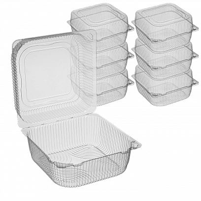 РК 15 Эконом контейнер с крышкой 1200мл - [660шт] квадратный 150х150х80 