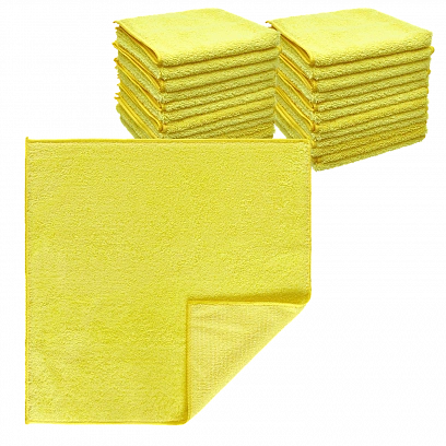 Микрофибра 40х40 - оверлок Желтая 280гр (200шт*кор)