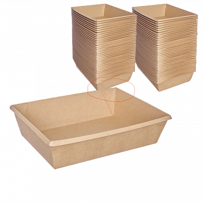 1EA OneClick контейнер крафт 1000мл - 50шт (6уп*кор)