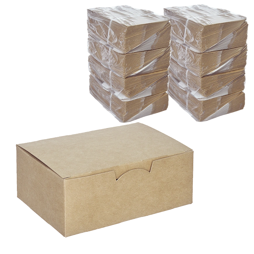 DE Fast Food Box коробка крафт S - 50шт (12уп*кор)