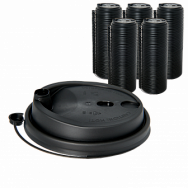 Крышка 90мм - 50шт Черная матовая (20уп*кор) ВЗЛП