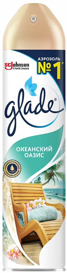 Освежитель воздуха "Glade" 300мл - океанский оазис (12шт*уп) Освежитель воздуха "Glade" 300мл - океанский оазис (12шт*уп)