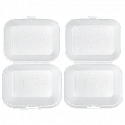 Ланч бокс Мини белый - [100шт] вспененный 195х150х70